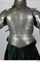  Photos Medieval Knight in plate armor 9 Green Gambeson Historical Medieval soldier plate armor upper body 0006.jpg